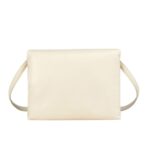 MARNI IVORY WHITE LEATHER PRISMA POUCH