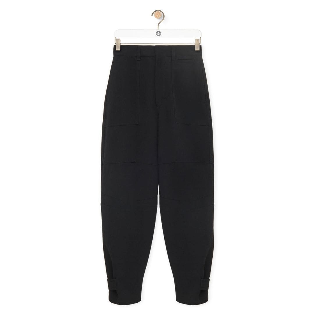 LOEWE CARGO TROUSERS IN VISCOSE AND LINEN