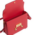 MARNI RED LEATHER TRUNKAROO MEDIUM SHOULDER BAG