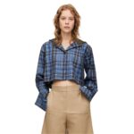 LOEWE CROPPED HOODED SHIRT IN WOOL BLEND