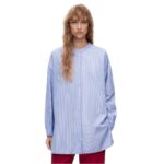 LOEWE DECONSTRUCTED SHIRT IN STRIPED COTTON