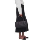 THE ROW EW TOP HANDLE BAG IN LEATHER