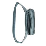 GUCCI GG RUBBER EFFECT BELT BAG IN LIGHT BLUE