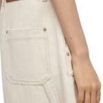 LOEWE CROPPED WORKWEAR TROUSERS IN COTTON AND LINEN
