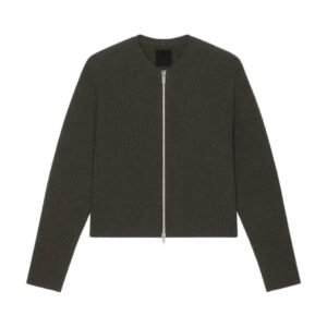 GIVENCHY OVERSIZED CARDIGAN IN WOOL WITH FRONT ZIP