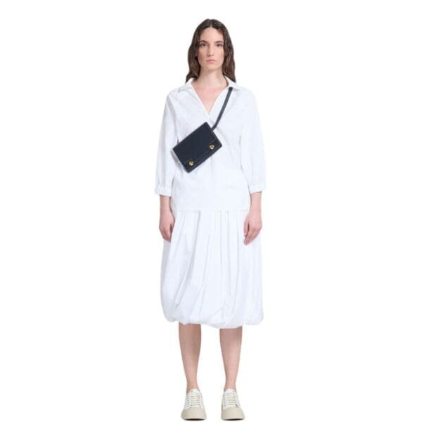 MARNI BLACK LEATHER TRUNKAROO BUM BAG