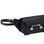 MARNI BLACK LEATHER TRUNKAROO CROSSBODY BAG