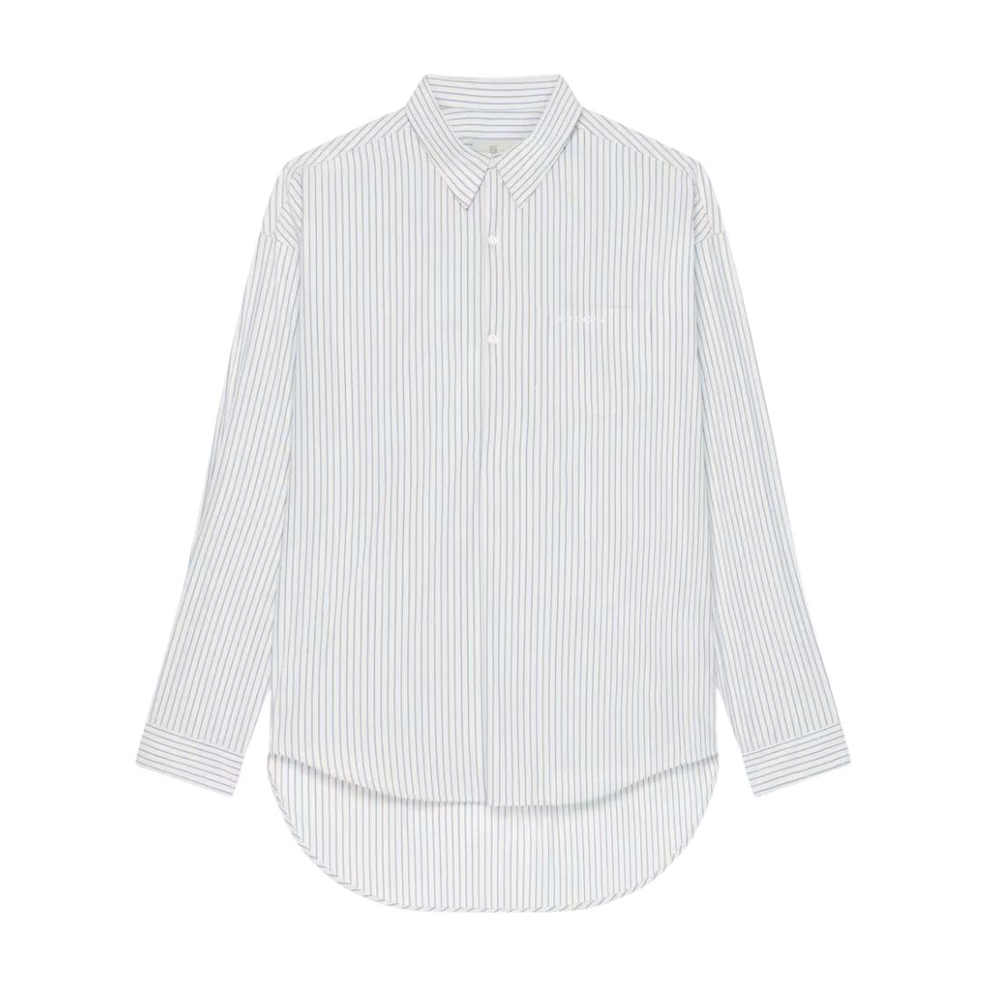 GIVENCHY OVERSIZED ASYMMETRICAL STRIPED SHIRT IN COTTON