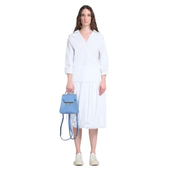 MARNI BLUE LEATHER TRUNKAROO BACKPACK