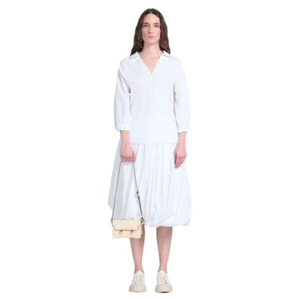 MARNI CREAM LEATHER TRUNKAROO MINI SHOULDER BAG