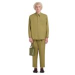 MARNI GREEN CROSSBODY BAG WITH SHOELACE STRAP