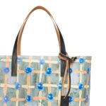 MARNI GREEN TOTE WITH SARABAND PRINT
