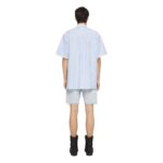 GIVENCHY STRIPED GIVENCHY CREST SHIRT IN COTTON