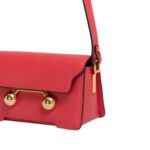 MARNI RED LEATHER TRUNKAROO MEDIUM SHOULDER BAG