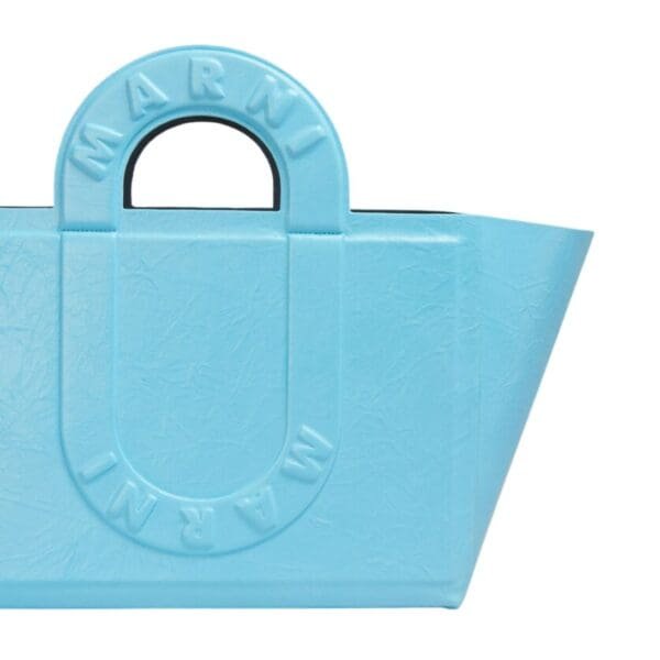 MARNI TURQUOISE LEATHER SWEEDY MEDIUM TOTE BAG