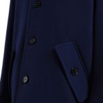 MARNI BLUE WOOL FELT CABAN COAT