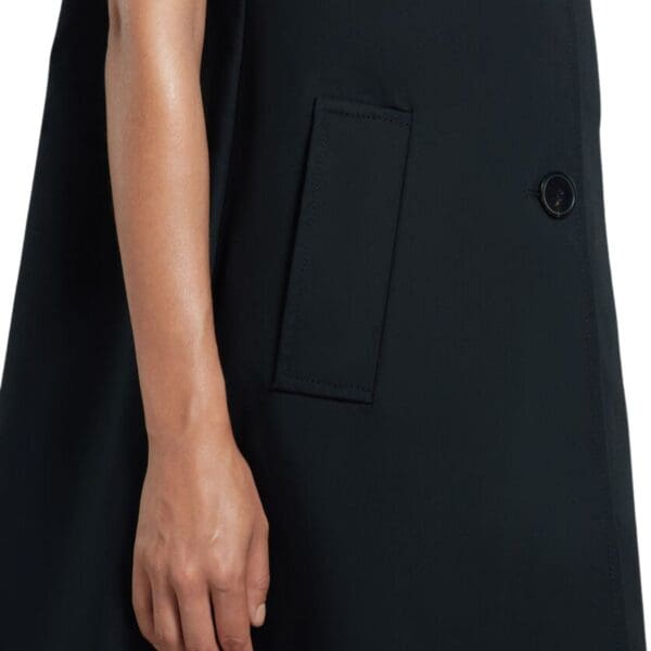 MARNI BLACK BONDED COTTON COCOON DRESS