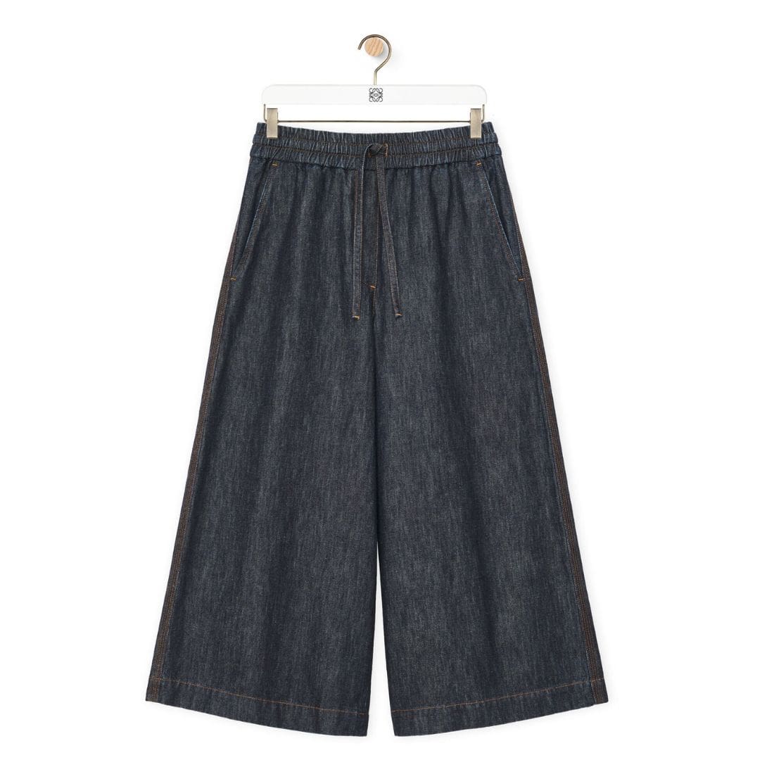 LOEWE CROPPED TROUSERS IN DENIM