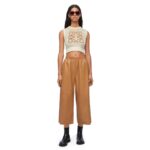LOEWE CROPPED TROUSERS IN NAPPA LAMBSKIN