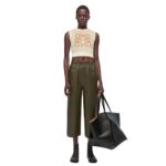 LOEWE CROPPED TROUSERS IN NAPPA LAMBSKIN