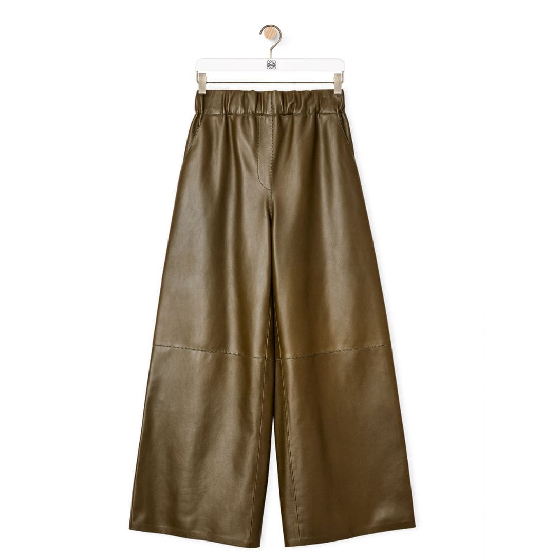 LOEWE CROPPED TROUSERS IN NAPPA LAMBSKIN