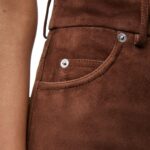 LOEWE HIGH WAISTED TROUSERS IN SUEDE