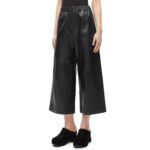 LOEWE PUZZLE FOLD CROPPED TROUSERS IN NAPPA LAMBSKIN