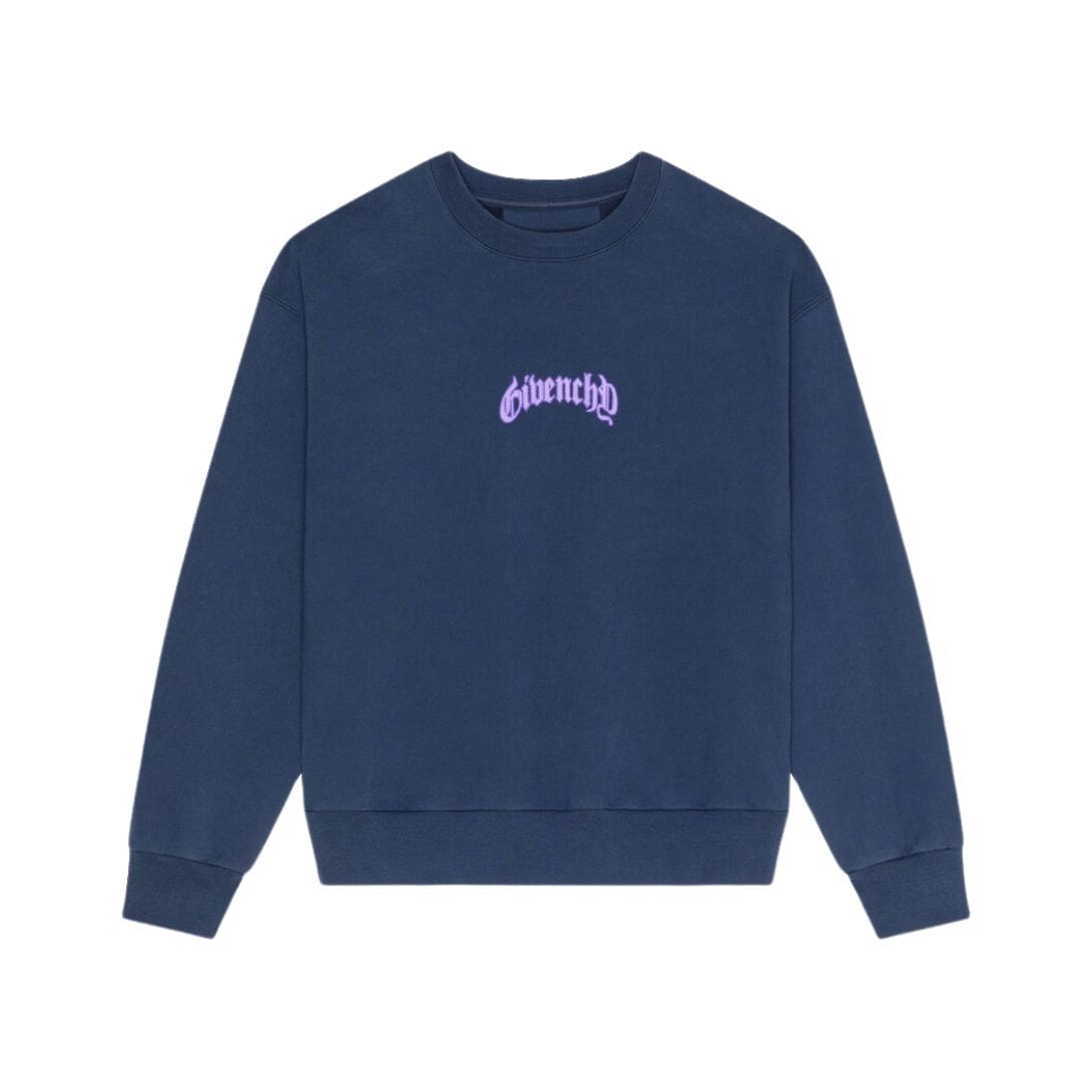 GIVENCHY BOXY FIT SWEATSHIRT IN FLEECE WITH REFLECTIVE ARTWORK