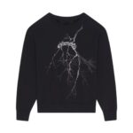GIVENCHY BOXY FIT SWEATSHIRT IN FLEECE WITH REFLECTIVE ARTWORK