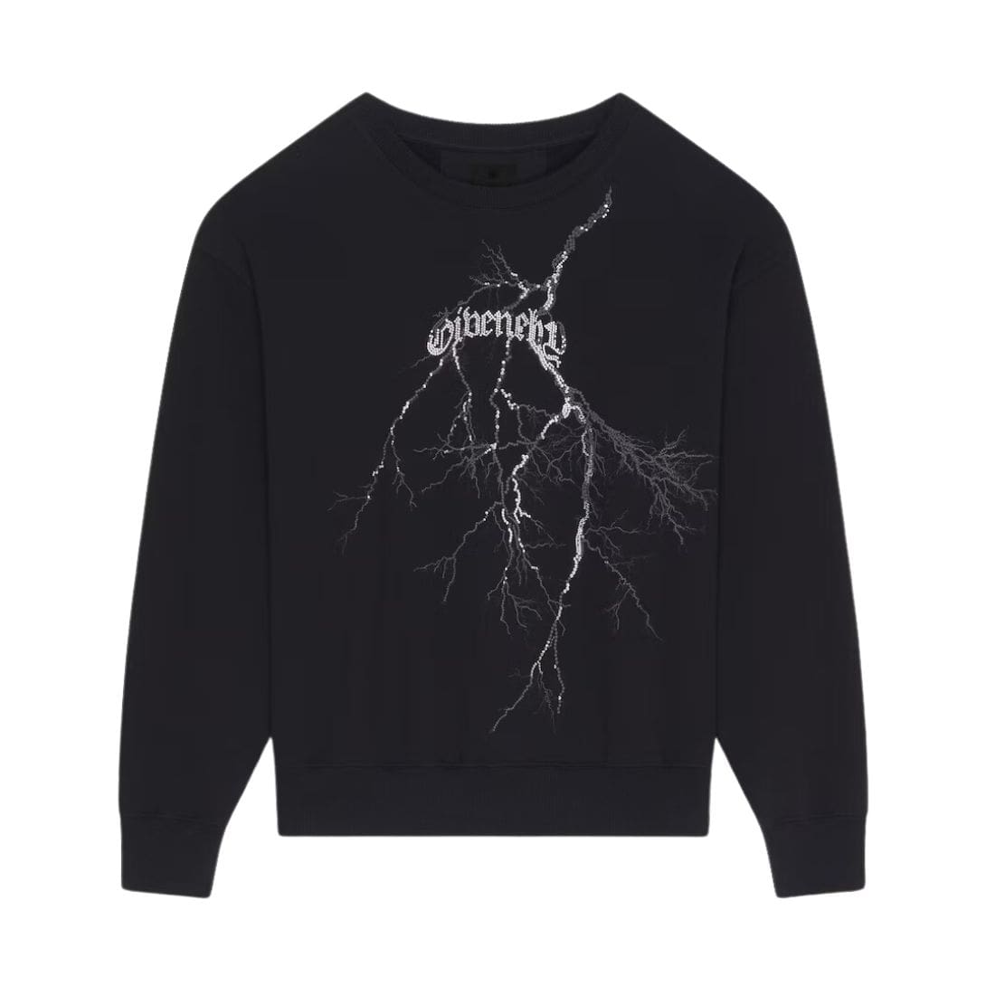 GIVENCHY BOXY FIT SWEATSHIRT IN FLEECE WITH REFLECTIVE ARTWORK