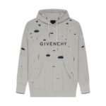 GIVENCHY OVERSIZED HOODIE IN DESTROYED FLEECE