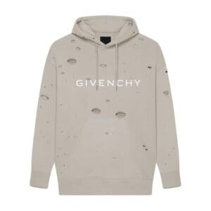 GIVENCHY OVERSIZED HOODIE IN DESTROYED FLEECE