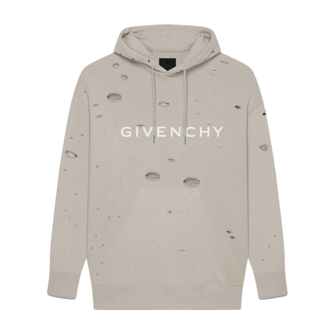 GIVENCHY OVERSIZED HOODIE IN DESTROYED FLEECE