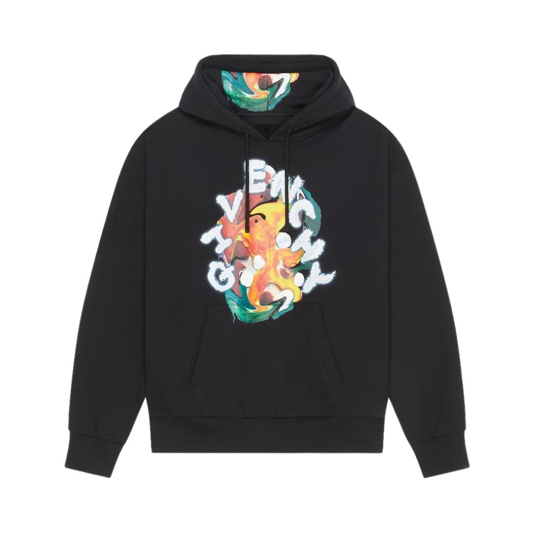 GIVENCHY PSYCHEDELIC BOXY FIT HOODIE IN FLEECE