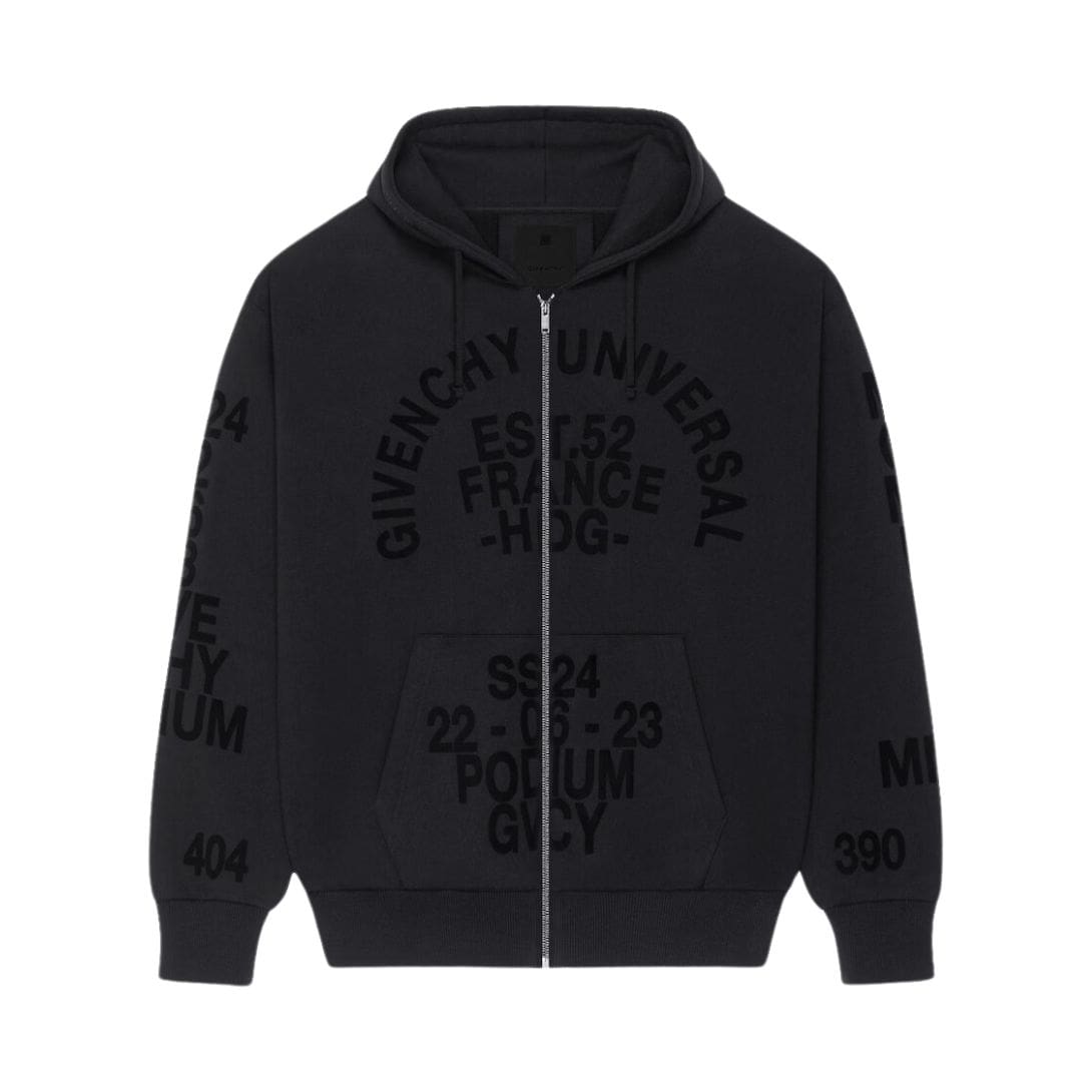 GIVENCHY ZIPPED HOODIE IN FLEECE