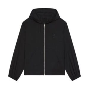 GIVENCHY ZIPPED HOODIE IN WOOL WITH 4G DETAIL