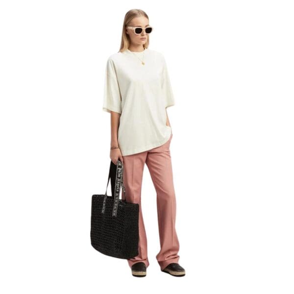 PALM ANGELS RAFFIA TOTE BAG