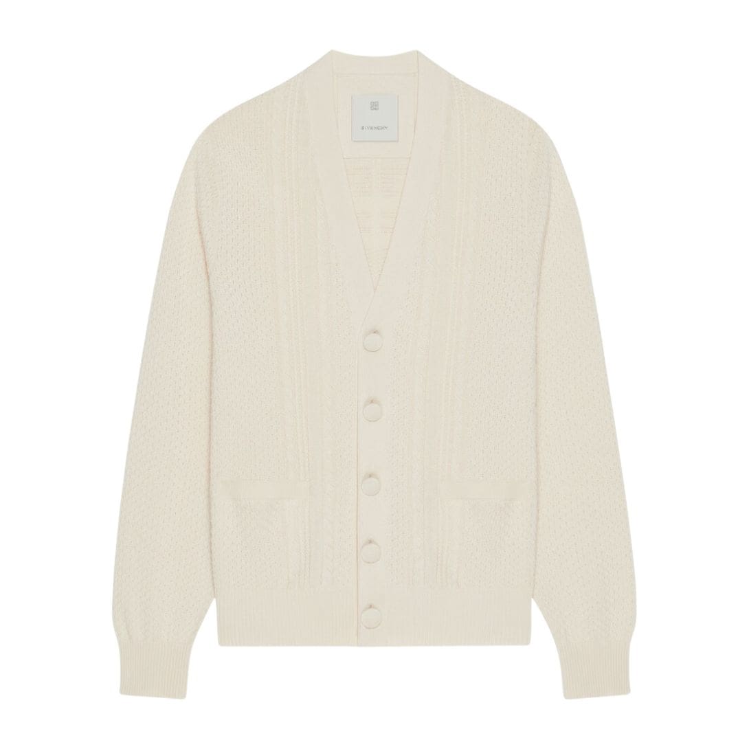 GIVENCHY 4G CABLE KNIT CARDIGAN