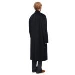 LOEWE DOUBLE BREASTED COAT IN LAMA AND WOOL