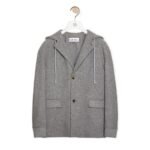 LOEWE HOODED JACKET IN WOOL AND CASHMERE