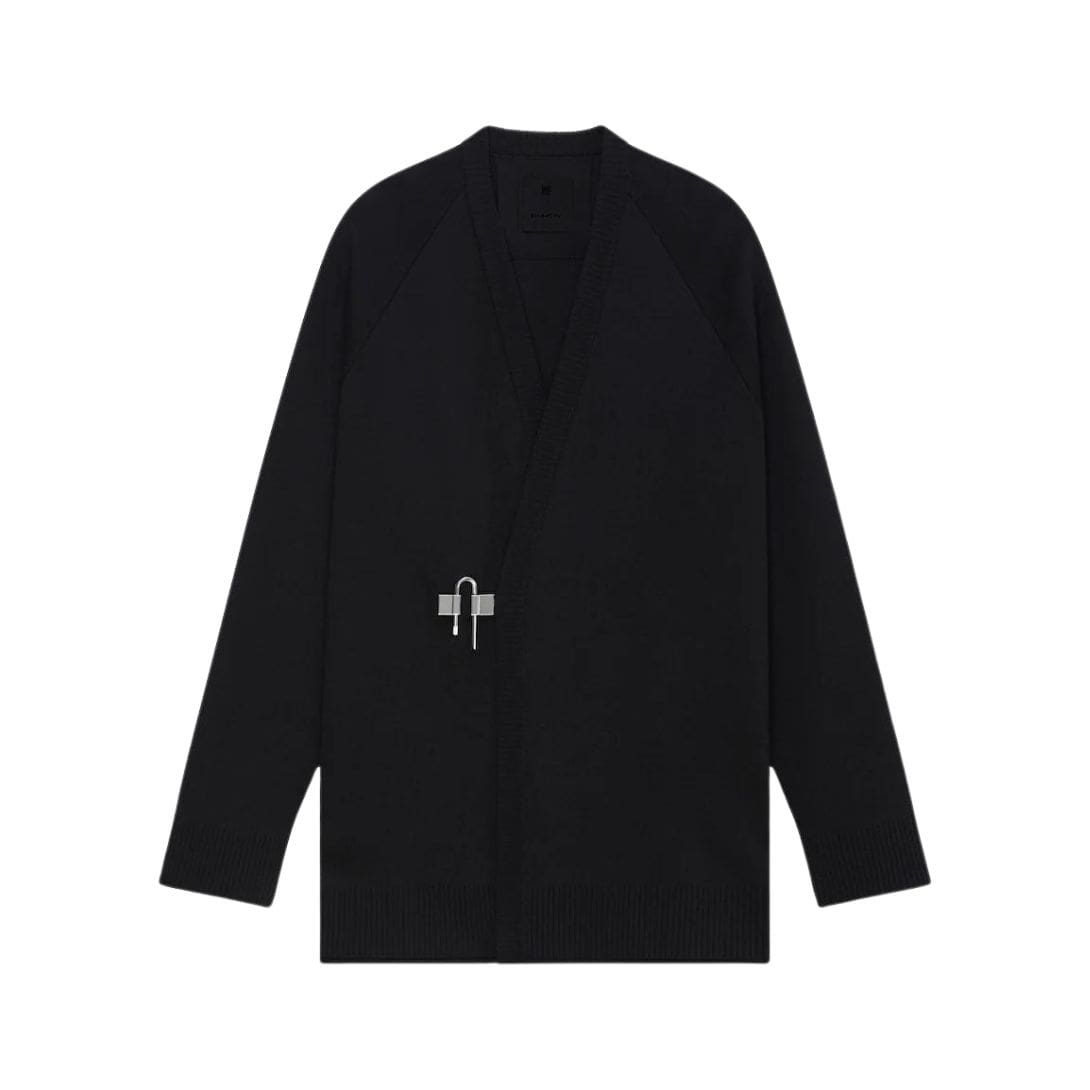 GIVENCHY U LOCK CARDIGAN IN WOOL AND SILK