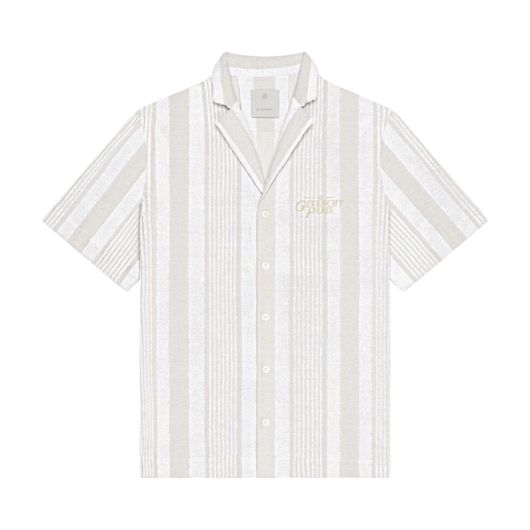 GIVENCHY BOXY FIT SHIRT IN COTTON TOWELLING WITH STRIPES