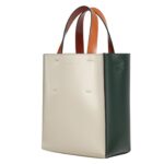 MARNI BI COLOURED MUSEO BAG IN SHINY CALFSKIN WITH SHOULDER STRAP