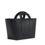 MARNI BLACK LEATHER SWEEDY MEDIUM TOTE BAG