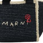 MARNI BLACK MACRAMÉ SILLO SMALL SHOPPER