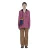 MARNI BLUE AND BROWN JACQUARD SHOULDER BAG