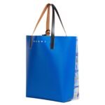MARNI BLUE TOTE WITH SARABAND PRINT
