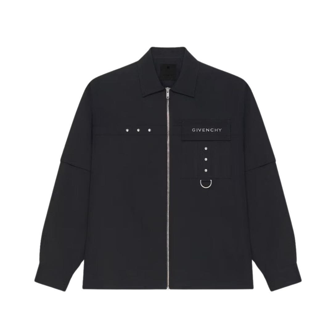 GIVENCHY SHIRT IN COTTON WITH METAL DETAILS 1 GIVENCHY SHIRT IN COTTON WITH METAL DETAILS