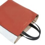 MARNI BROWN PALE BLUEBLACK TUMBLED LEATHER MUSEO SOFT BAG
