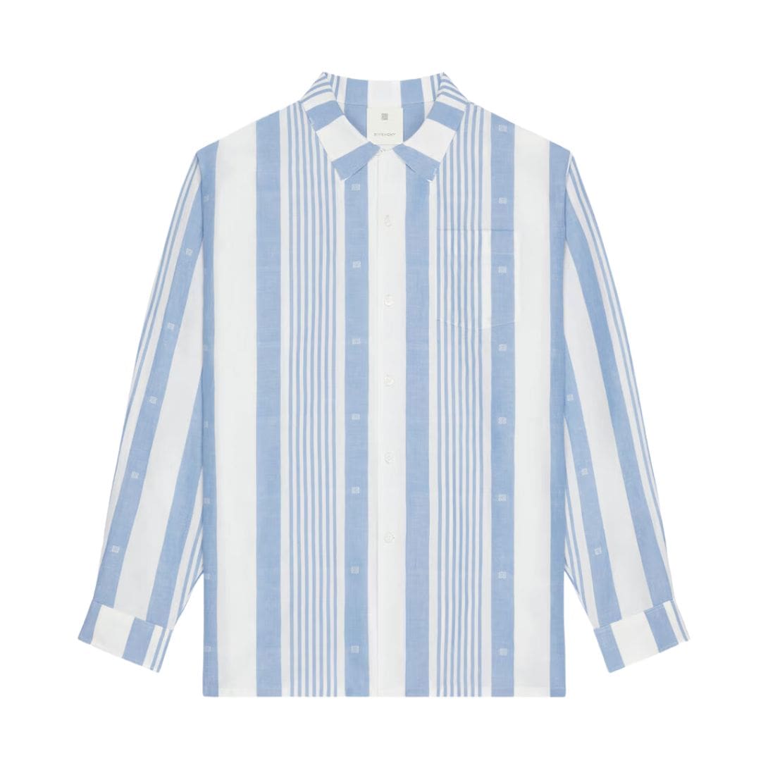 GIVENCHY SHIRT IN LINEN WITH 4G STRIPES